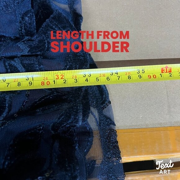 City Studio Juniors Sz 13/14 Sequined Short Fit Flare Dress Navy - Picture 10 of 10